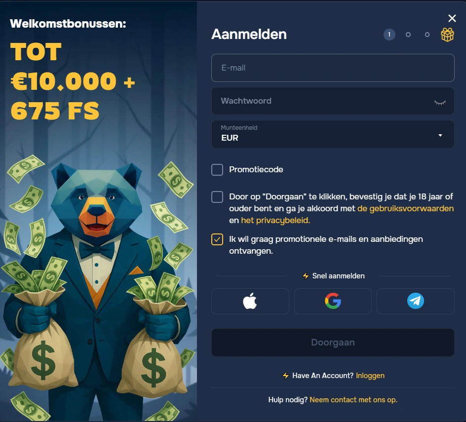 Baloobet casino aanmelden